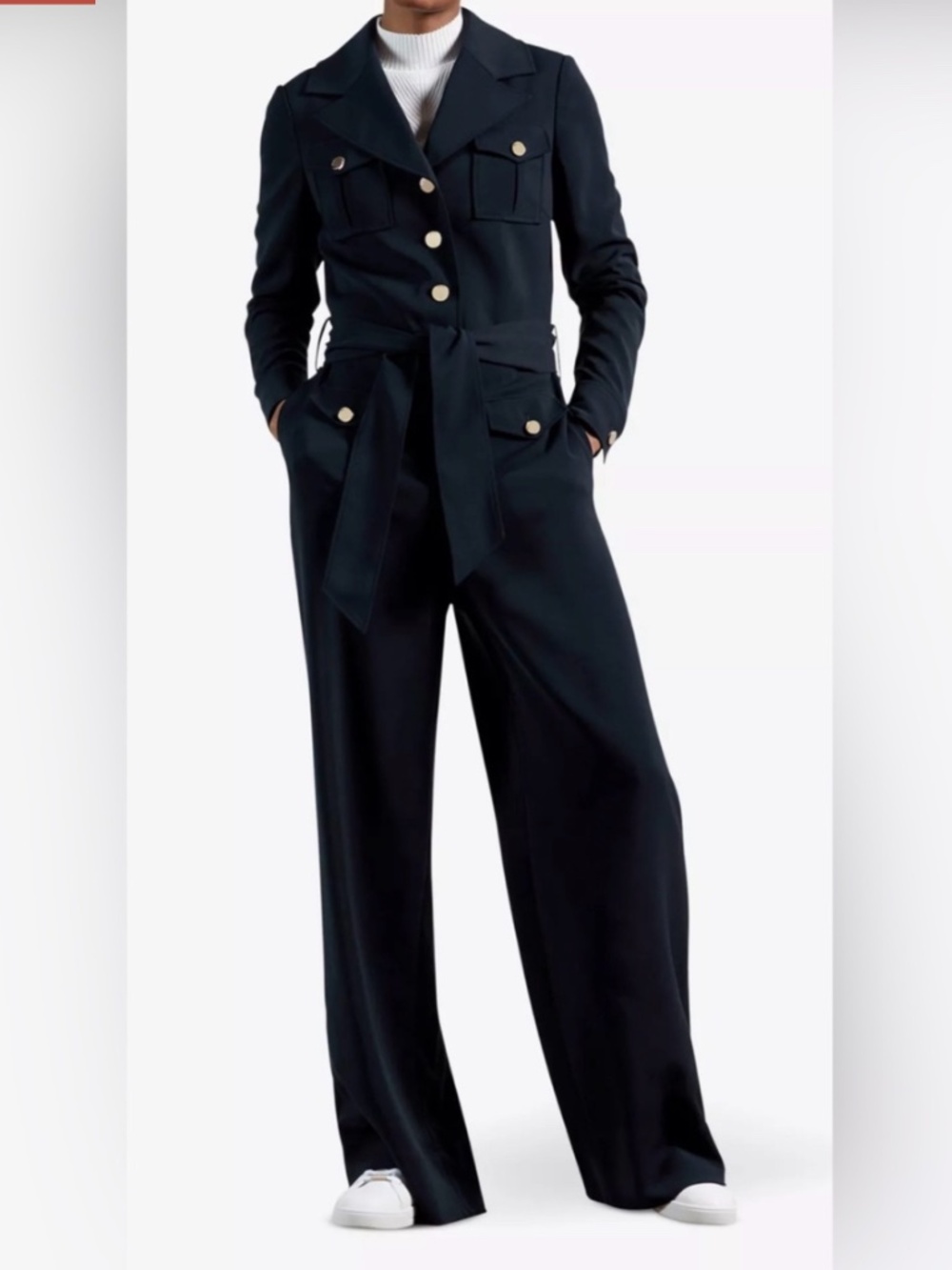 NEW! Ted Baker London Black Belted Jumpsuit Size 1 NWT! Retail: $349